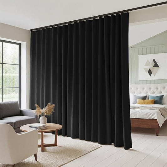RYB HOME 100% Blackout Room Divider Curtain, Thermal Insulated & Privacy Assurd