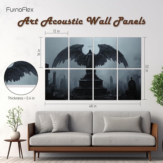Art Acoustic Panels Tiles Decorative Room Sound Proof Foam Absorbing Panels
