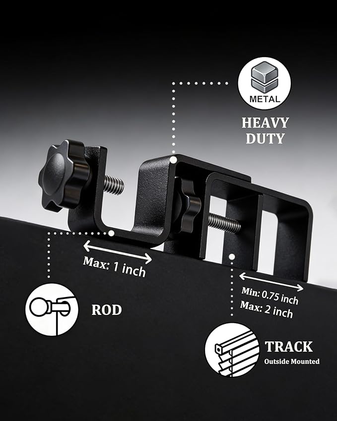 Mimiio No Drill Curtain Rod Brackets