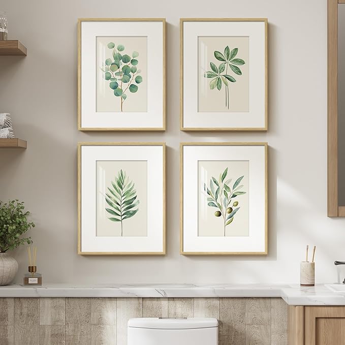 Framed Sage Green Botanical Wall Art