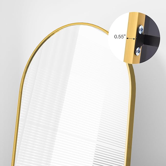 Floor Mirror, Arched Mirror Full Length, Freestanding Mirrors, Arch Floor