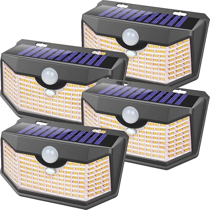 HMCITY 120 LED Outdoor Solar Lights-