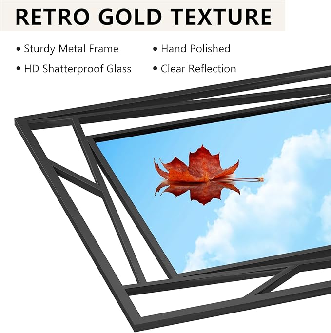 Rectangular Wall Mirror, Hang Horizontally or Vertically