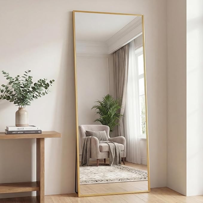 Sweetcrispy 68"x26" Full Length Mirror, Leaning or Standing Full Body Mirror
