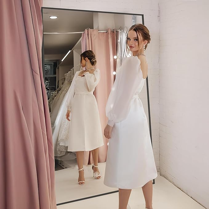 Oversized Standing Mirror Full Length, Hanging or Wall Mounted, Tempered Glass
