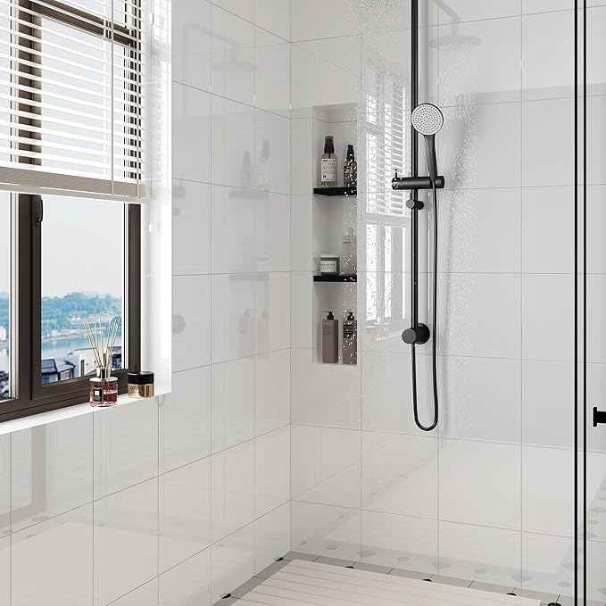 10pcs Peel and Stick Tile Shower Waterproof Marble Tiles Wall Panels,