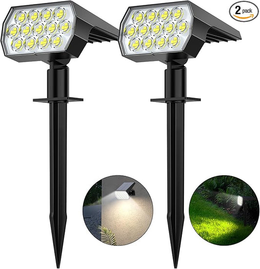 WELALO Solar Spot Lights Outdoor, Solar Landscape Spotlights, Solar Powered
