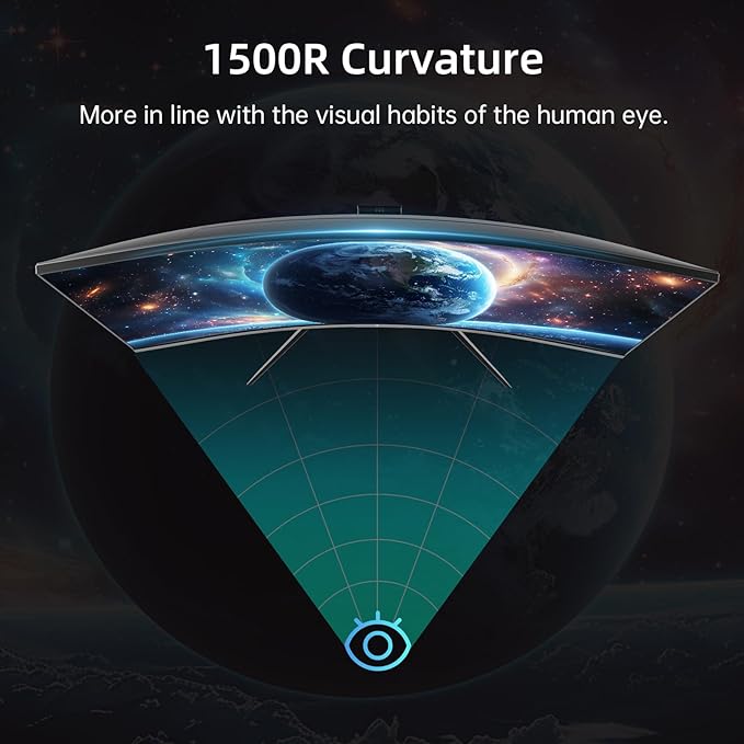 KTC 32 Inch 240Hz Curved Gaming Monitor, FHD 1080P 1500R HDR Gaming PC Monitor, FreeSync, Ultra-Fast 1ms Monitor for Gamer, 3500:1 Contrast, HDMI 2.0 x 2, DisplayPort 1.4 & USB 2.0, H32S17F