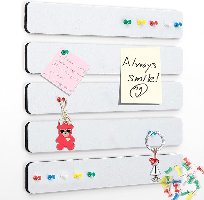 5 Pack Felt Pin Board Bar Strips Bulletin Board