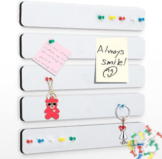 5 Pack Felt Pin Board Bar Strips Bulletin Board