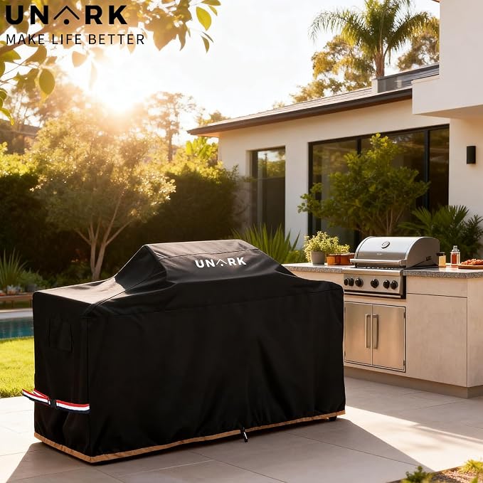 86 Inch Extra Large Grill Cover Kitchen Island Cover Large Island Grill Cover for Outdoor Grill Outdoor Kitchen Cover Heavy Duty Waterproof 86" L x 42" W x 48" H, Black