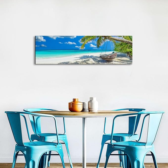 Nature Coastal Scenery Wall Art Tropical Ocean Wall Decor Seascape Coconut