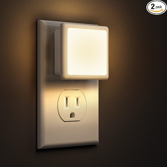L LOHAS LED Night Lights Plug into Wall 2-Pack, 0.3W Plug in Night Light