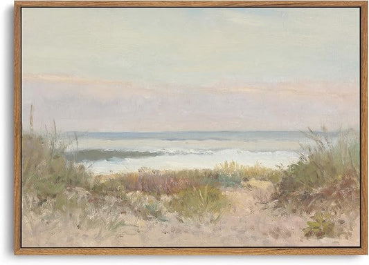 OIQArtOIQ Vintage Landscape Canvas Wall Art Framed Natural Scenery Painting