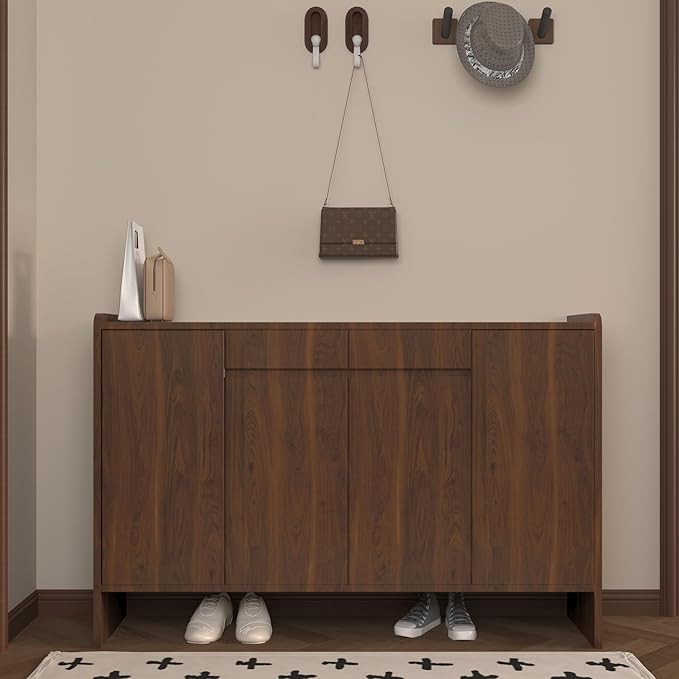 BOMENG Walnut Wood Contact Paper 32x354 inch Dark Brown Wood Wallpaper Peel and