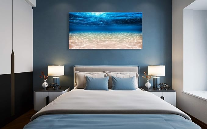 S00775 Print Artwork Blue Ocean Sea Wall Art Canvas Prints Picture Seaview