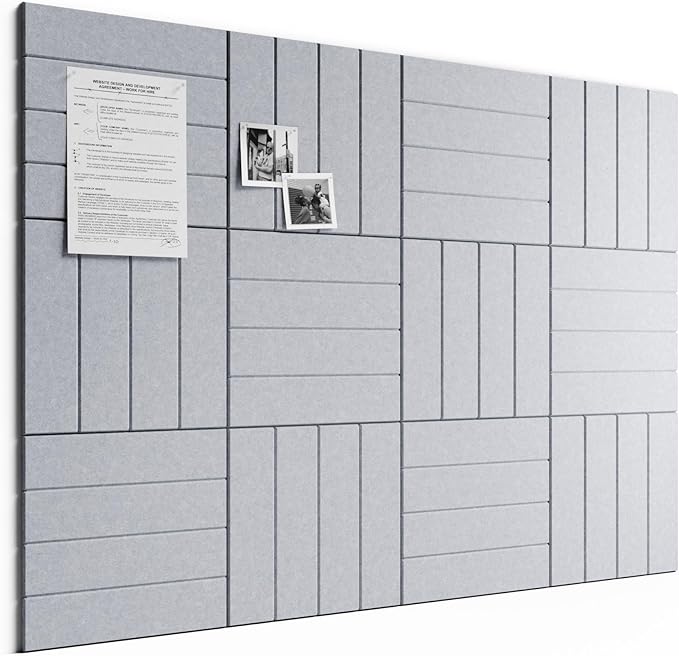 Bumusty Large Cork Board Alternative-48 x 36" Felt Bulletin Board Tiles