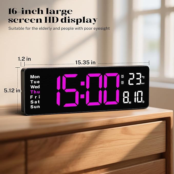 Digital Clock Large Display, Led Big Wall Clocks