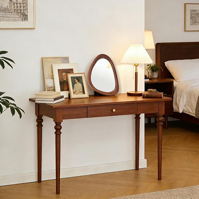 MAGFLERUM Irregular Wall Mirror, 15 * 10 inch Asymmetrical Wood Mirrors