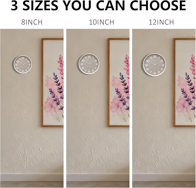8 Inch Modern Wall Clocks Battery Operated