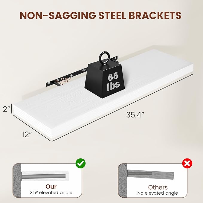Vivelove 12 Deep Floating Shelves