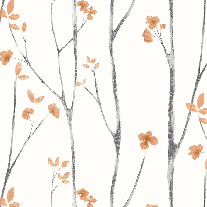 Timeet Floral Wallpaper Peel and Stick Wallpaper Boho 16.14"x393.7" Flower