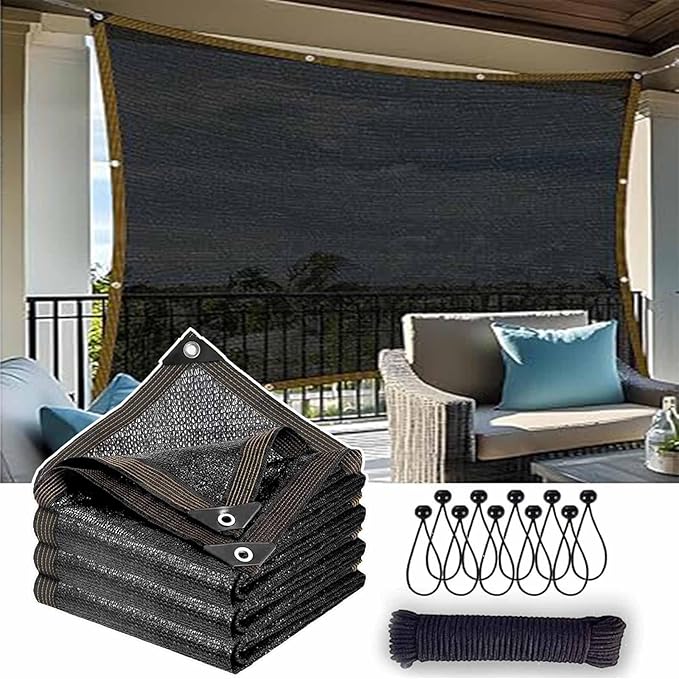 9x23 FT Shade Cloth - for Garden 90% Plant Shades Mesh Tarp with Grommets UV Resistant Durable Outdoor Sun Shades Netting for Chicken Coop Greenhouse Vegetables Pergola Patio Plants Cover