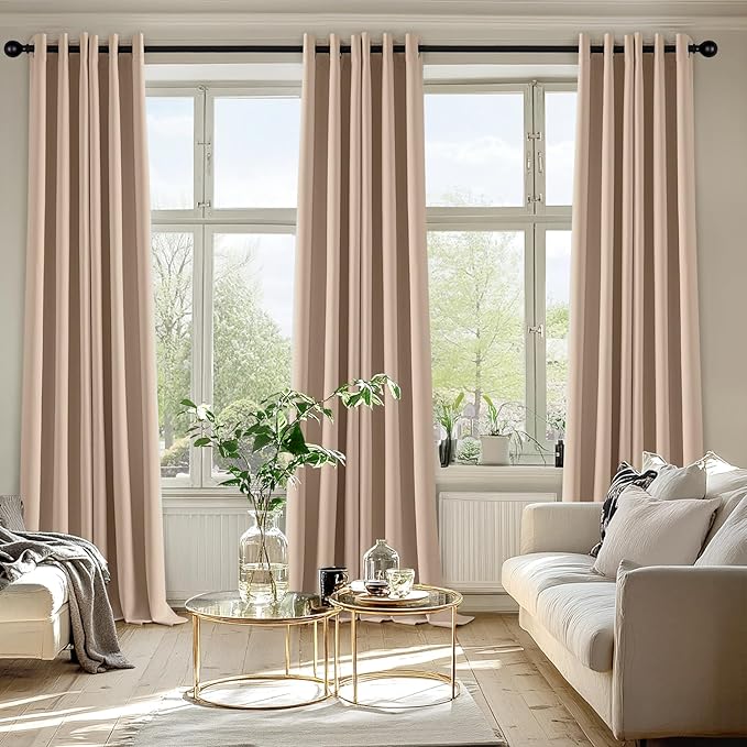 MIULEE Blackout Curtains for Bedroom Living Room 2 Panels, Thermal Insulated