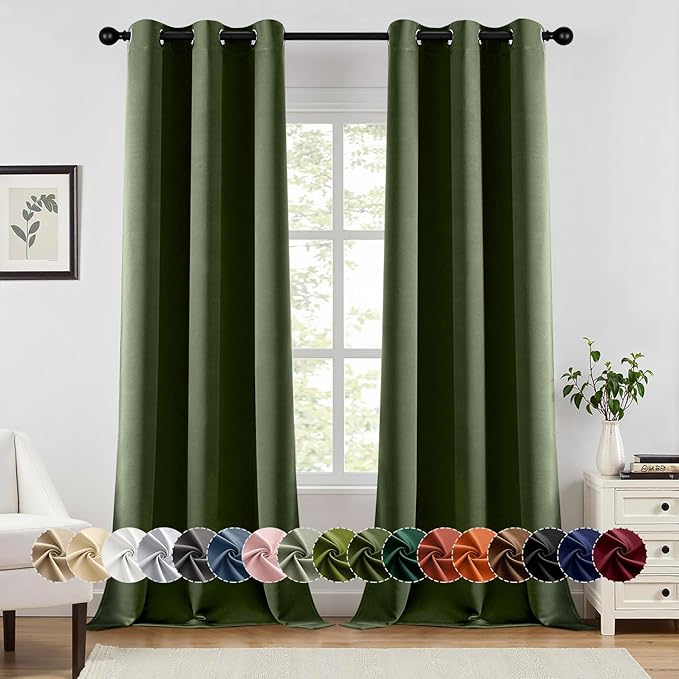 MIULEE Blackout Curtains for Bedroom Living Room 2 Panels, Thermal Insulated