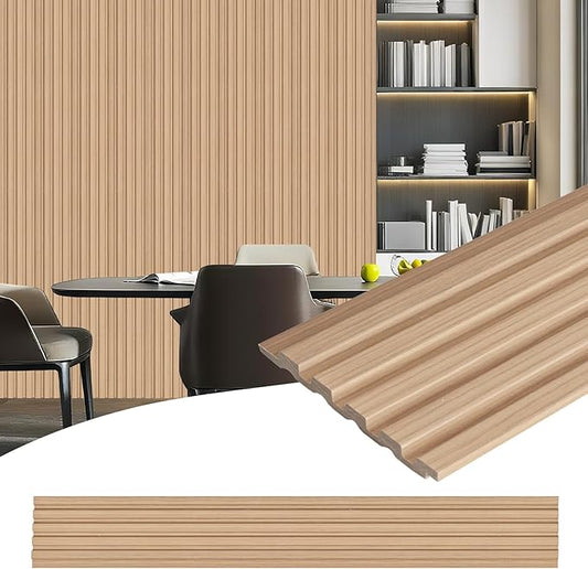 8-Pack 3D Slat Wall Panels â Soundproof Faux Wood Wall Panels