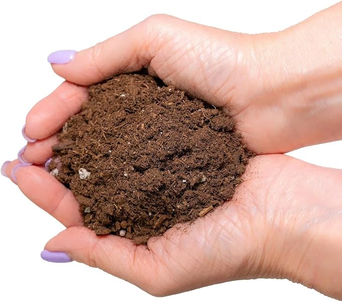 GARDENERA Premium Bamboo Potting Soil Mix - (4 Quart Bag)