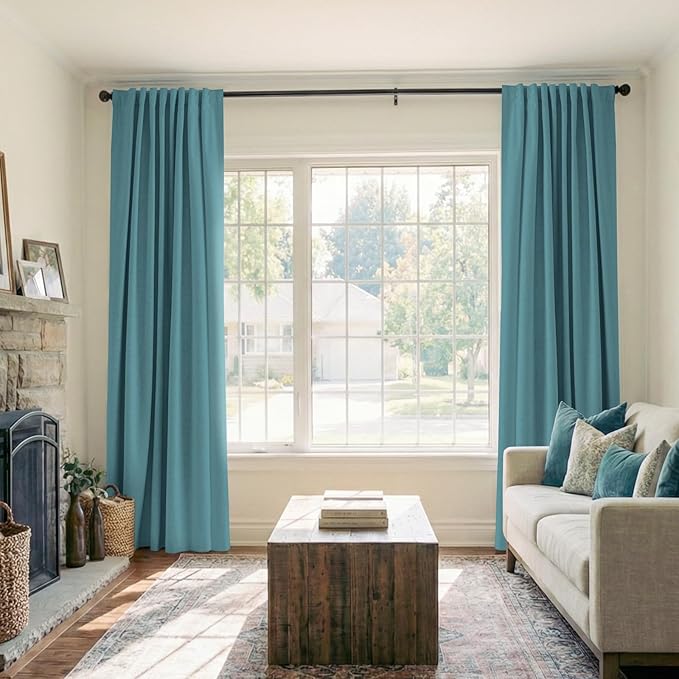 100% Blackout Shield Linen Blackout Curtains