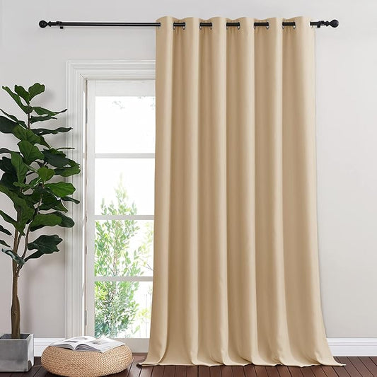 NICETOWN Room Darkening Extra Wide Curtain 102 inch Length, Grommet Thermal