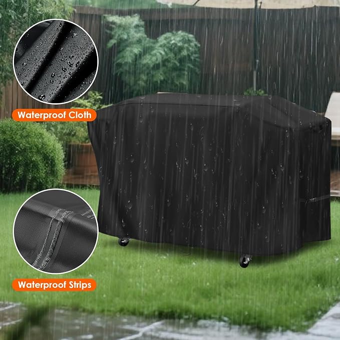 Grill Cover for Grill DEPOTS 6 Burner Propane Gas Grill, 57inch Outdoor Grill Cover Waterproof for BBQ Grill with Side Burner, Electric Grills, Outdoor Cooking Kitchen-57 L x 21" W x 44" H