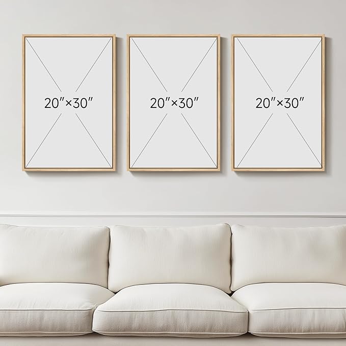 Framed Matisse Wall Art, 3 Piece Large Canvas Abstract Art Prints