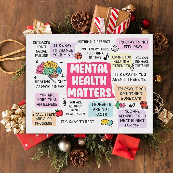 Hijie Therapy Office Mental Health Poster Canvas Wall Art