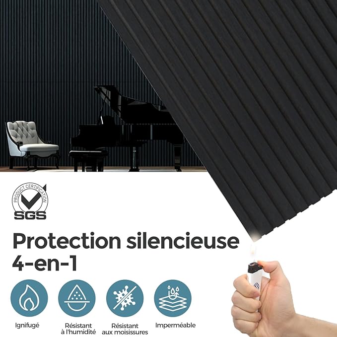 AKUMAX 2 Pack Acoustic Panels, Wood Slat