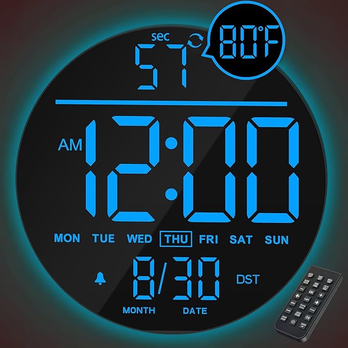 JALL 10" Large Digital Wall Clock