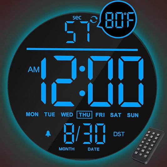 JALL 10" Large Digital Wall Clock