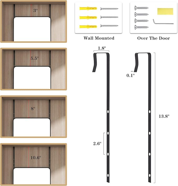 Full Length Door Mirror 14x48, Metal Frame