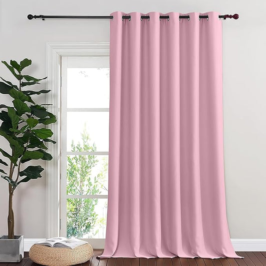 NICETOWN Room Divider Curtain 132 Inches Long, Wide Blackout Sliding Door
