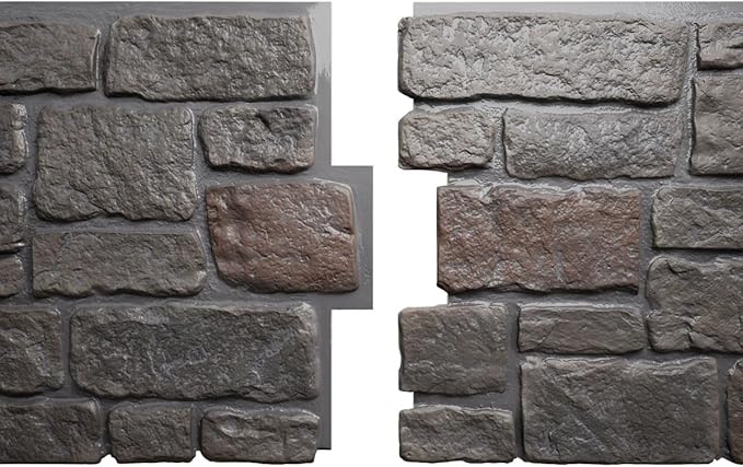 EverStone Cobblestone Faux Stone Panel, Earth Color