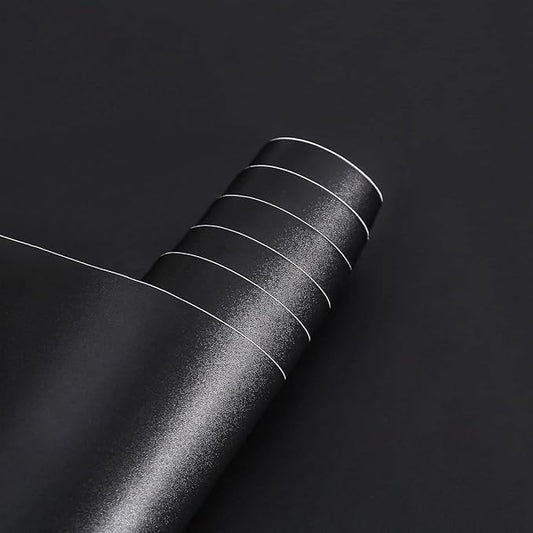 Arthome 11.8''x100'' Black Contact Paper, Self Adhesive Wallpaper Waterproof
