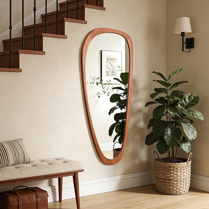WallBeyond Asymmetrical Mirror, Irregular Mirror Full Length, Boho Wall Mirrors