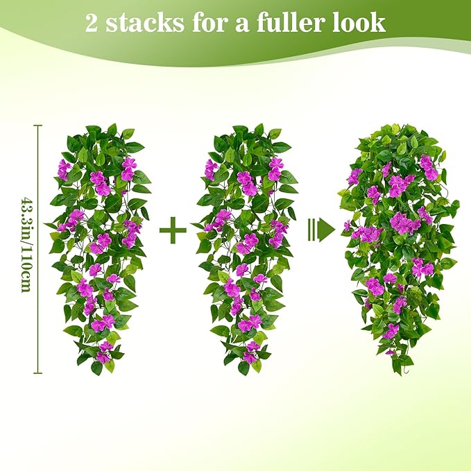 BLEUM CADE Artificial Hanging Flowers