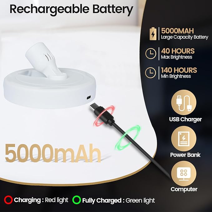 HAMVIDNE LED Spotlight, Rechargeable Battery Picture Lights, Uplighting Indoor