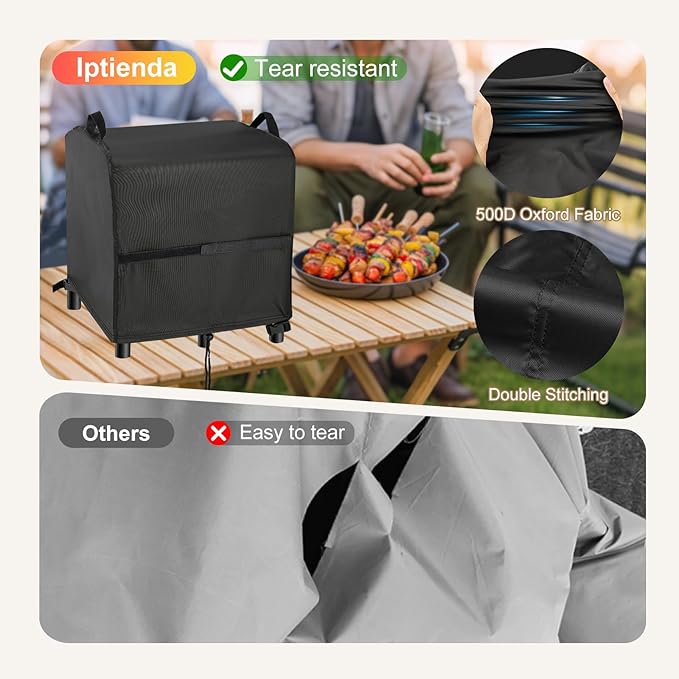 Stove Cover for VIVOHOME Single Burner Propane Gas Stove, 16inch Outdoor Stove Covers Waterproof Heavy Duty for Camping Cooking Stoves-16 L x 16" W x 16" H