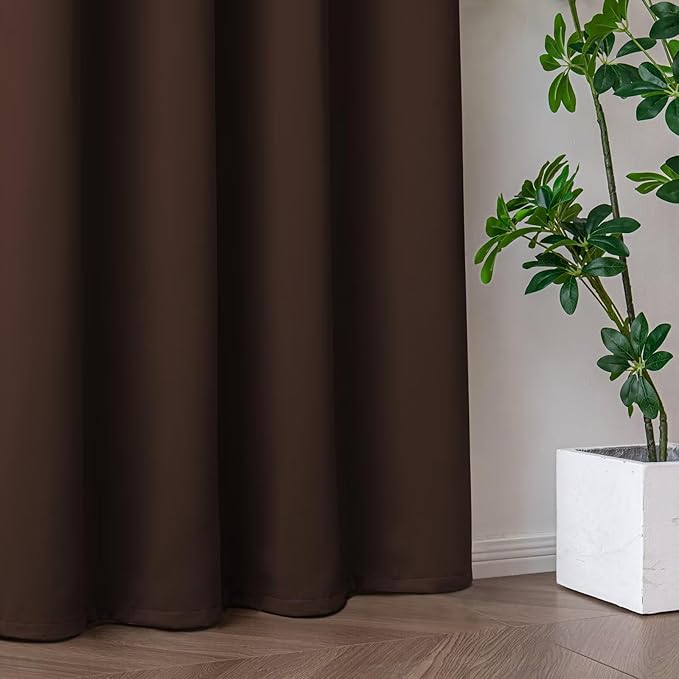 IGEMAEVE Blackout Curtains 108 Inch Length 2 Panels Set, Grommet Energy Saving