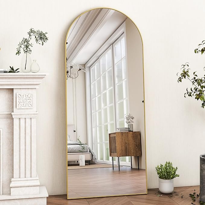 HARRITPURE 56"x21"Full Length Mirror Arch Floor Mirrors