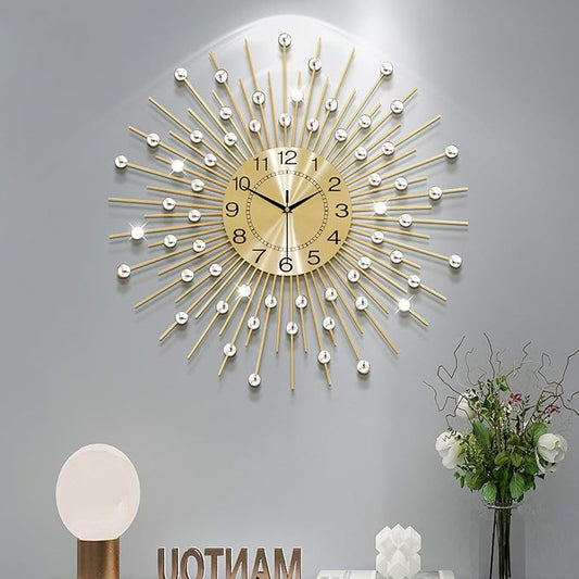 Large Wall Clocks for Living Room Decor Big Silent Wall Clock Battery Operated